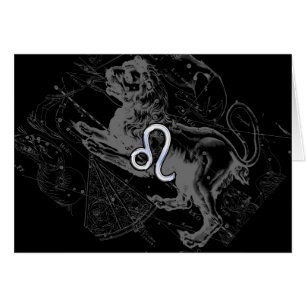 Cartão Cromo Como Leo Zodiac Constelação Mapa Hevelius