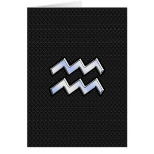 Cartão Cromo Moderno Como Aquarius Zodiac Sinal em Cobra