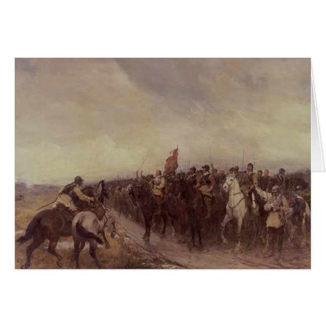 Cartão Cromwell em Dunbar, 1650 (Frente Horizontal)