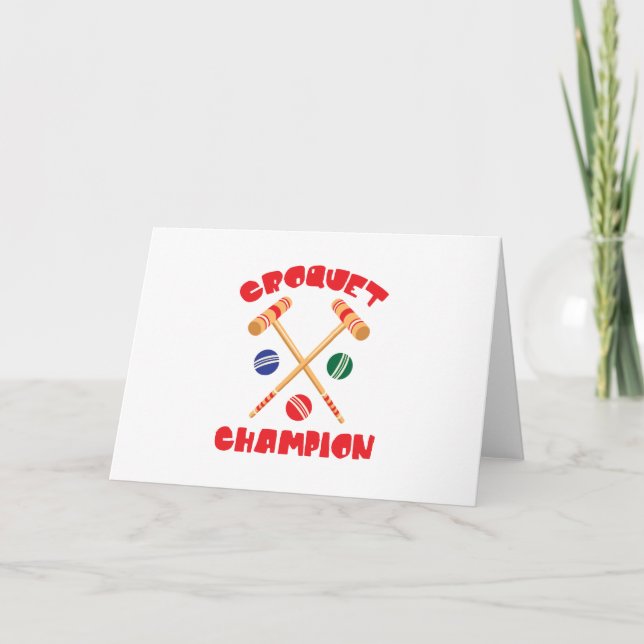 Cartão Croquet Champion (Frente)