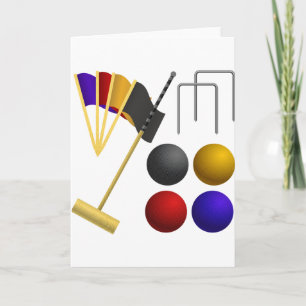 Cartão Croquet Set Greeting Cards