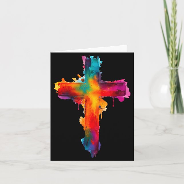 Cartão Cross Christian Religious Believe Blessed Faith Gr (Frente)