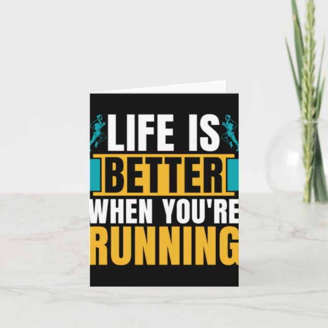 Cartão Cross Country Running Life Is Better When Athletic (Frente)