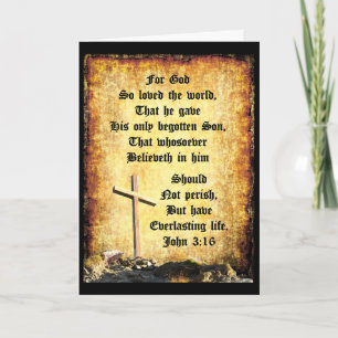 Cartão Cross & Manger com John 3vs16