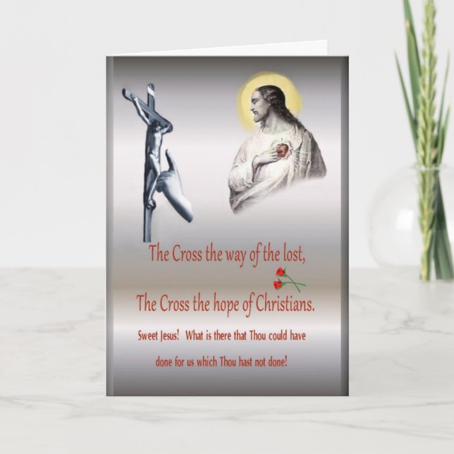 Cartão Cross of Christ greeting card, religious (Frente)