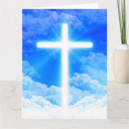 Cartão Cross of Light Jesus Christ Customizable Christian