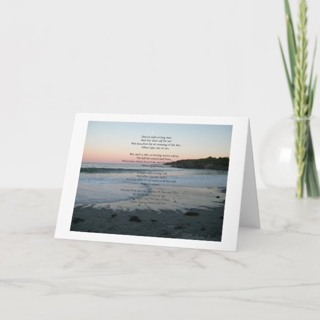 Cartão "Crossing the bar" (Frente)