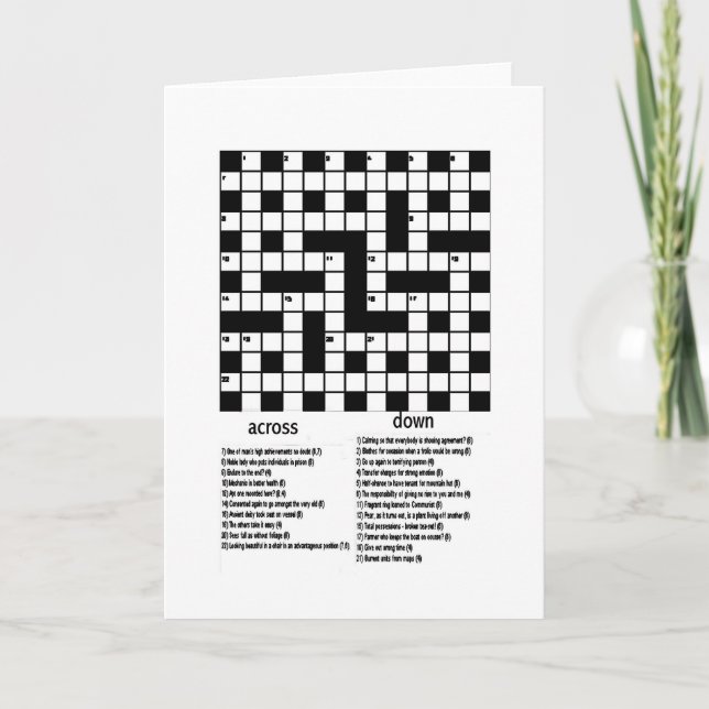 CARTÃO CROSSWORD GREETING CARD (Frente)