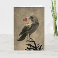 Crow Love Blank Card