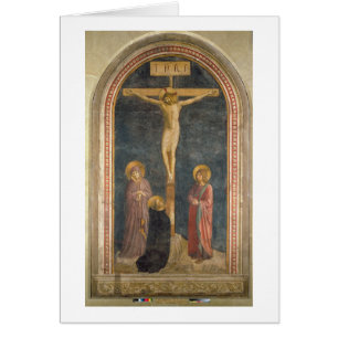 Cartão Crucificação com o Virgin, SS. John o Evangeli