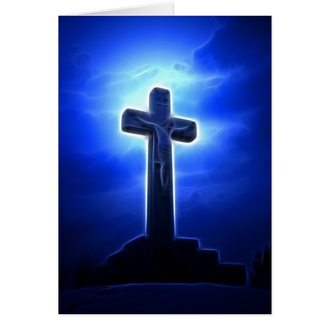 Cartão Crucificação dramática de Jesus (Frente)