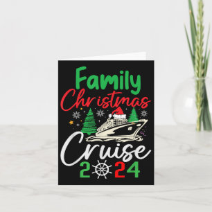 Cartão Cruise de Natal da Família 2024, Feliz Cruisemas B