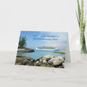 Cartão Cruise Ship at CocoCay Custom Card