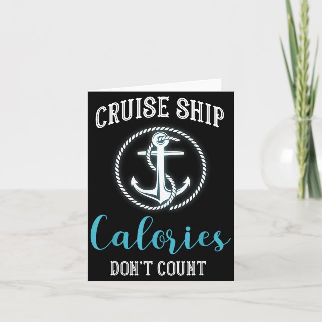 Cartão Cruise Ship Calories Don't Count,cruise Vibes Love (Frente)