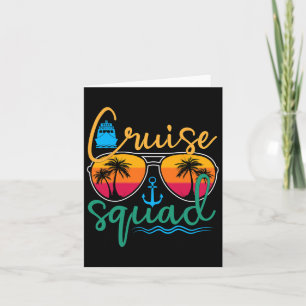Cartão Cruise Squad 2025 Family Vacation Beach Matching G