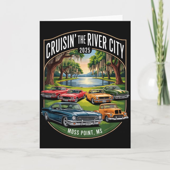 Cartão Cruisin The River City 2025 Moss Int Ms Clic Car D (Frente)
