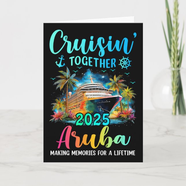 Cartão Cruisin' Together Aru 2025 Family Cruise Vacation  (Frente)