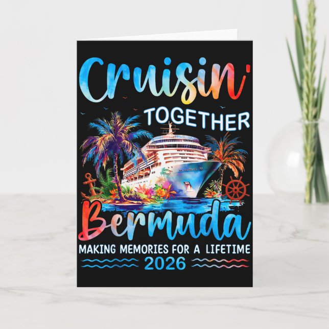 Cartão Cruisin' Together Bermuda 2026 Family Vacation Cru (Frente)