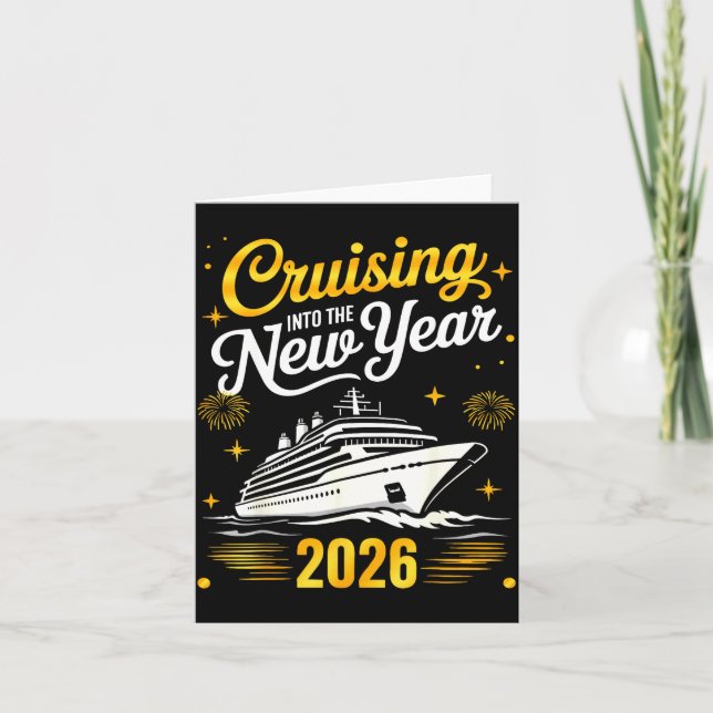 Cartão Cruising Into 2026 New Years Eve Matching Family C (Frente)