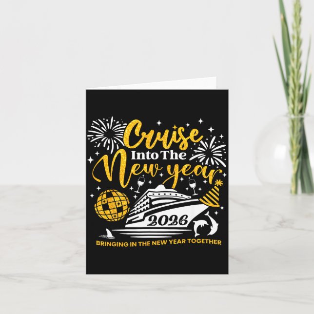 Cartão Cruising Into The New Year 2026 Happy New Year 202 (Frente)