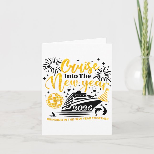 Cartão Cruising Into The New Year 2026 Happy New Year 202 (Frente)