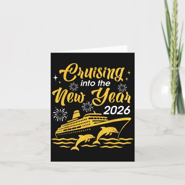 Cartão Cruising Into The New Year 2026 Happy New Year Cru (Frente)