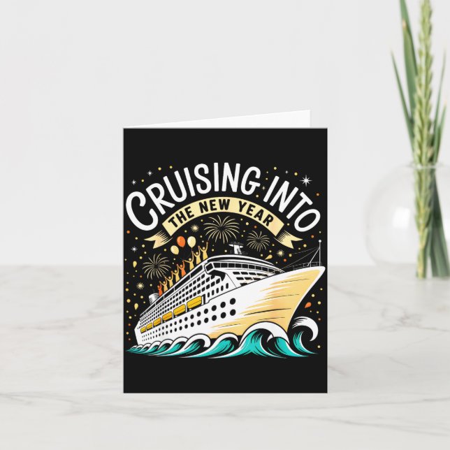 Cartão Cruising Into The New Year 2026 Matching Family Cr (Frente)