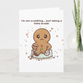 Cartão Crumbling, Cute Puchi Gingerbread Get Well Card