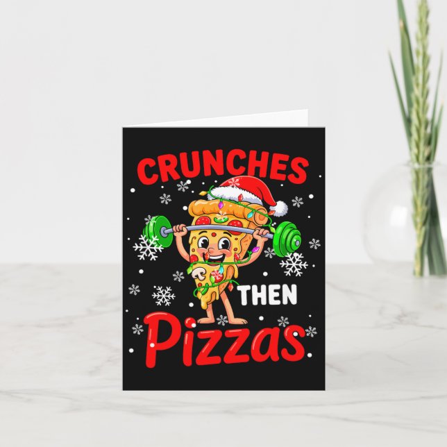 Cartão Crunches Then Zzas Xmas Santa Zza Weightlifting Gy (Frente)