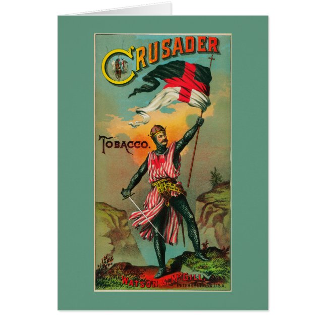 Cartão Crusader Cigarro LabelPetersburg, VA (Frente)