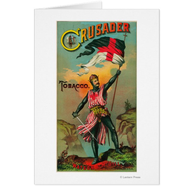 Cartão Crusader Cigarro LabelPetersburg, VA (Frente)