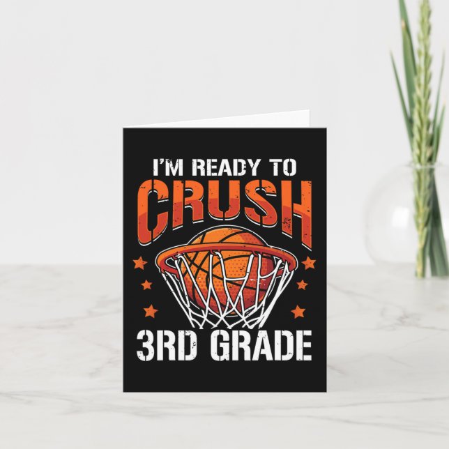 Cartão Crush 3.º ano de basquete de volta para a escola d (Frente)