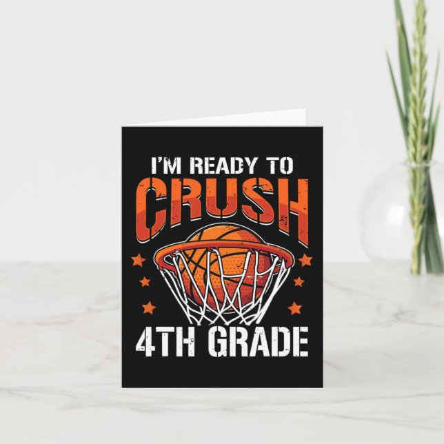 Cartão Crush 4º ano de basquete de volta às crianças da e (Frente)