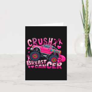 Cartão Crush Breast Cancast Pink Ribbon Monster Truck Awa