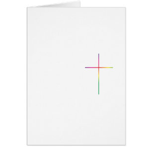 Cartão Cruz arco-íris