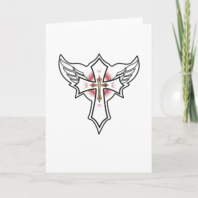 Cartão Cruz cristã (Frente)