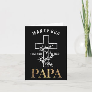 Cartão Cruz Cristã Dia dos Pais Papai Marido Pai Deus