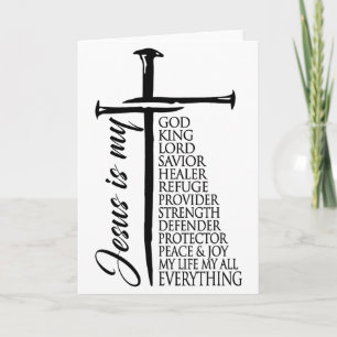 Cartão Cruz Cristão Cristo Jesus É Meu Deus Rei Senhor A