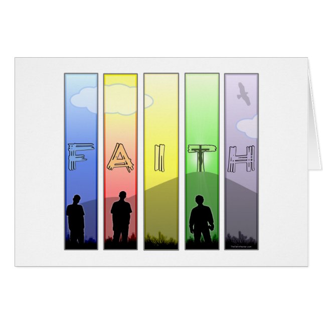 Cartão Cruz da Fé (Frente Horizontal)