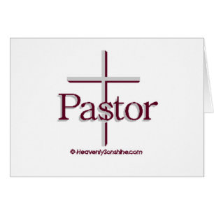 Cartão Cruz das cinzas do pastor da igreja