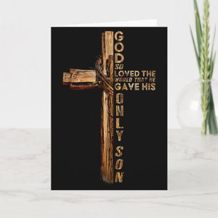 Cartão Cruz de Cristo Cristão João 3 16 Deus Tanto Amou O