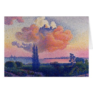 Cartão Cruz de Henri-Edmond a nuvem cor-de-rosa