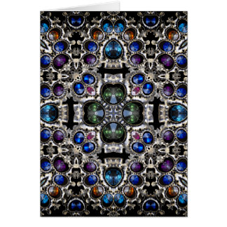 Cartão Cruz de pedra preciosa