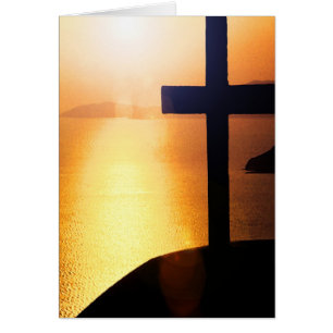 Cartão Cruz dourada