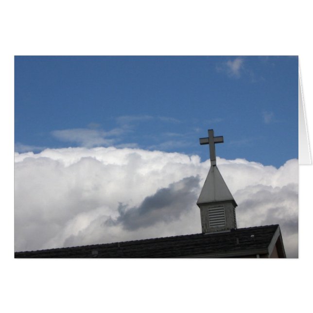 Cartão cruz e nuvens (Frente Horizontal)