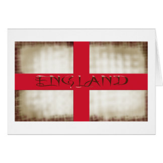 Cartão Cruz inglesa de St George da bandeira do Grunge de
