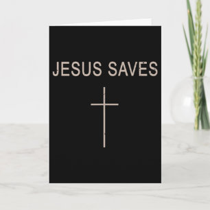 Cartão Cruz Jesus Salva Fé Cristã Minimalista Religiosa