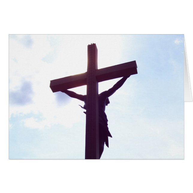 Cartão Cruz nas madeiras (Frente Horizontal)