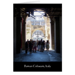 Cartão Cruz no coliseu romano, Italia