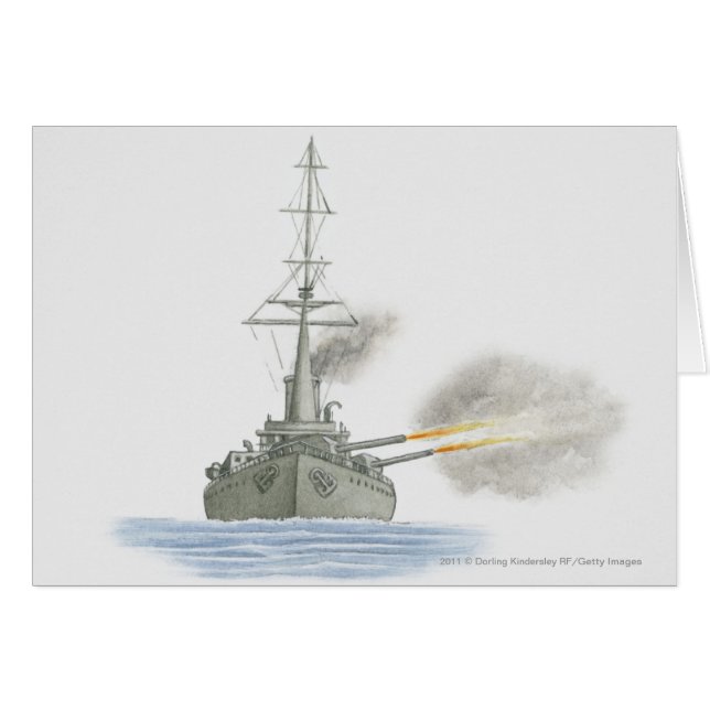 Cartão Cruzador de batalha britânico (Frente Horizontal)